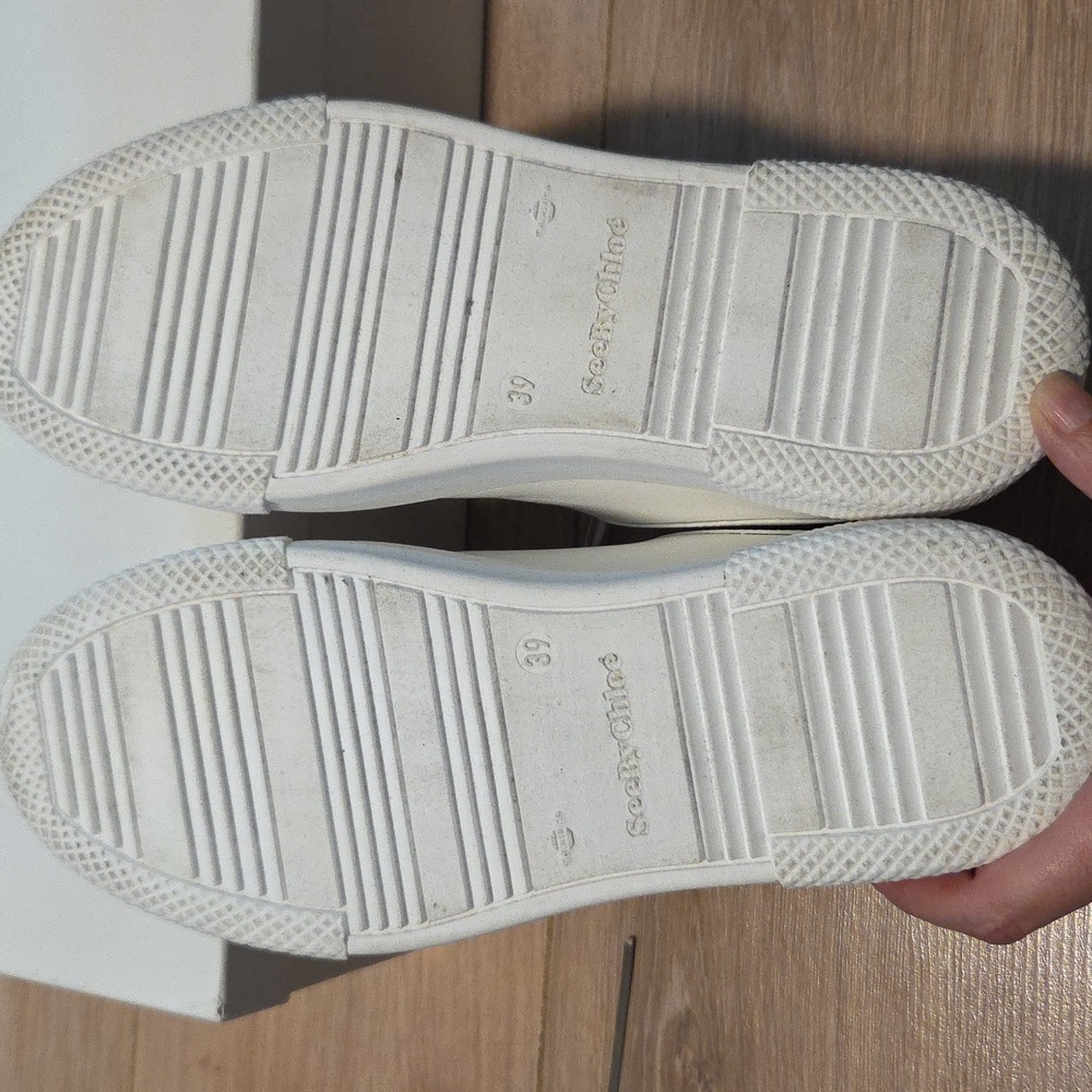 See By Chloe Essie pink/white leather Sneakers Sz 39 - Picture 5 of 14